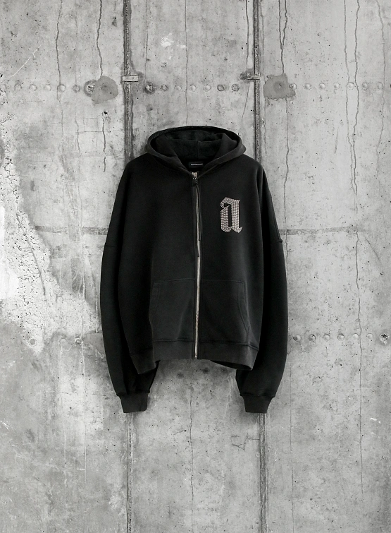 Зип-худи ARNODEFRANCE Zip 'A STUDS' Vintage Black