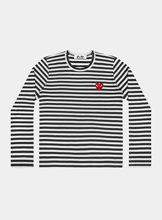 Лонгслив Comme des Garçons PLAY Striped Black