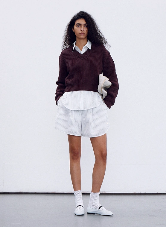 Женские шорты Recto Nep Stripe Shorts White