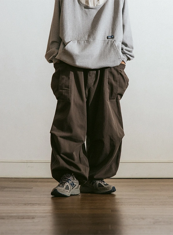 Брюки ANGLAN Jungle Cargo Balloon Dark Brown