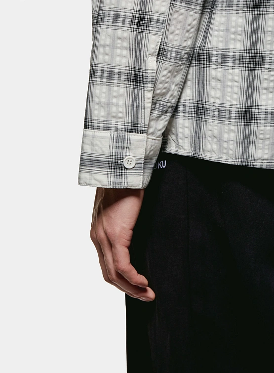 Рубашка MKI MIYUKI ZOKU Box Dress Off White Check