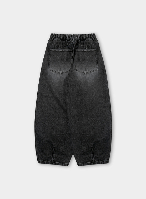 Джинсы ANGLAN Tin Denim Washing Balloon Pants Black Denim