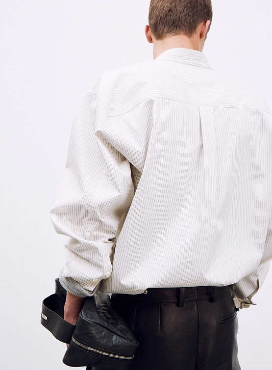 Рубашка Recto Fabio Multi Stripe China Collar Shirt Ivory