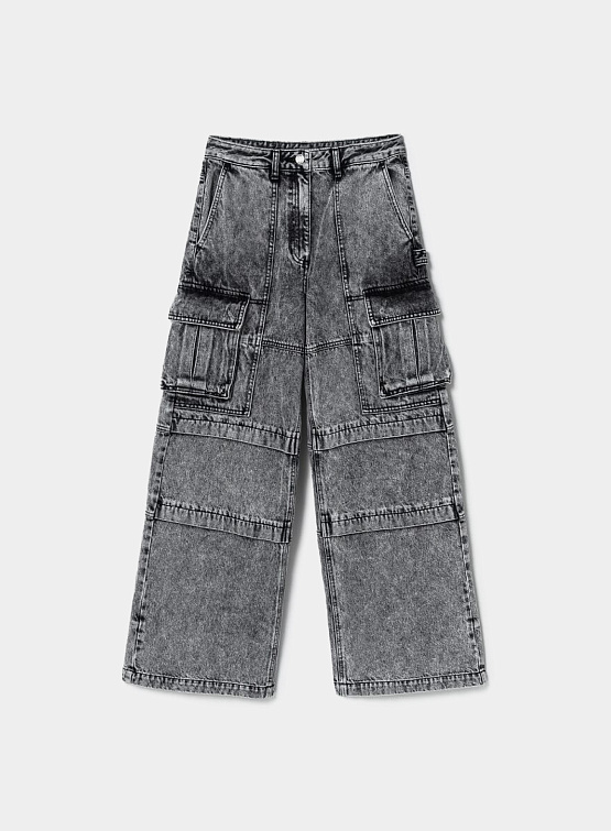 Женские джинсы JUUN.J Acid Multi-Pocket Cargo Denim Gray