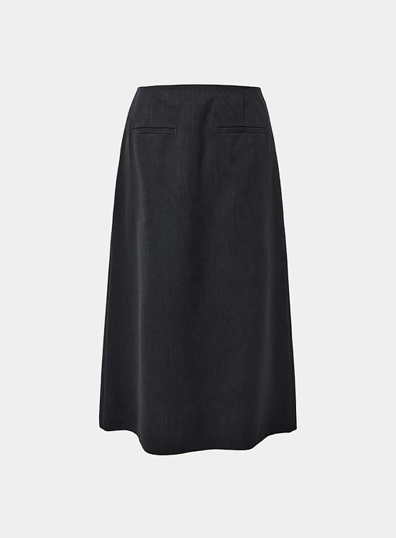 Женская юбка AMOMENTO Stripe Maxi Long Skirt Black