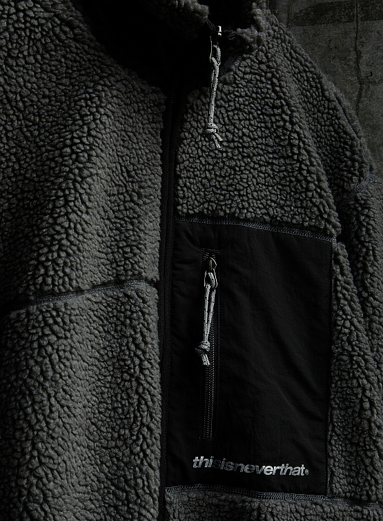 Флисовая куртка thisisneverthat SP Sherpa Fleece Charcoal