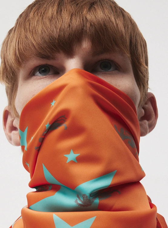 Платок Siniy Vsadnik Stars Scarf Orange/Blue/Grey