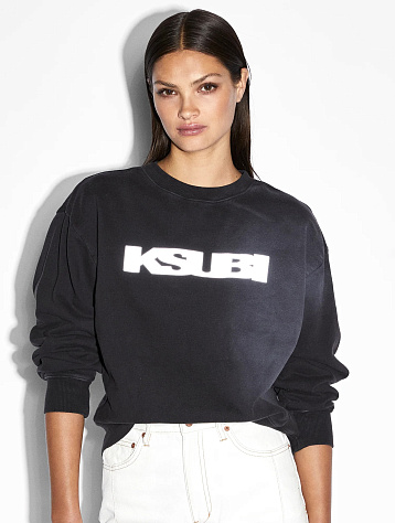 Женский свитшот Ksubi Sott 3m Klassic Crew Black