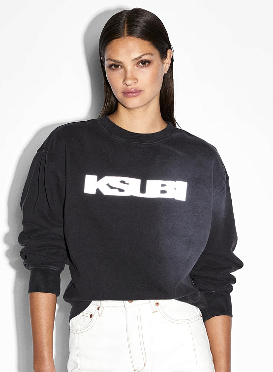 Женский свитшот Ksubi Sott 3m Klassic Crew Black