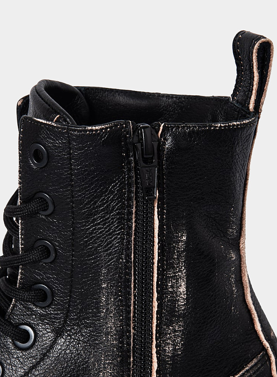 Женские ботинки JUUN.J Grunge Leather High Top Sneakers Black