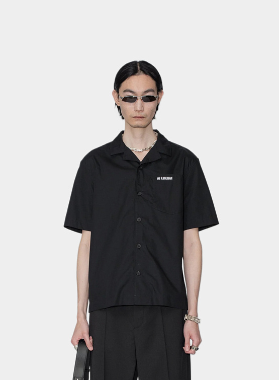 Рубашка Han Kjøbenhavn Logo Camp-Collar Shirt Black