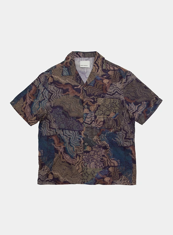 Рубашка ACMH x MARCUS JAMES SS Wave Navy Dark Taupe