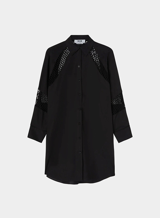 Женское платье MSGM Poplin Tailored Dress Black