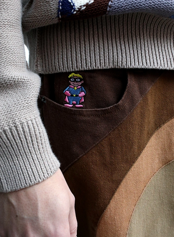 Брюки KidSuper Wavy Pants Brown