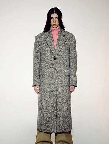 Женское пальто OPEN YY Tweed Power Single Coat Beige