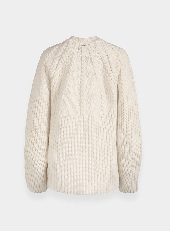 Женский свитер System Raglan Sleeve Cable Sweater Ivory