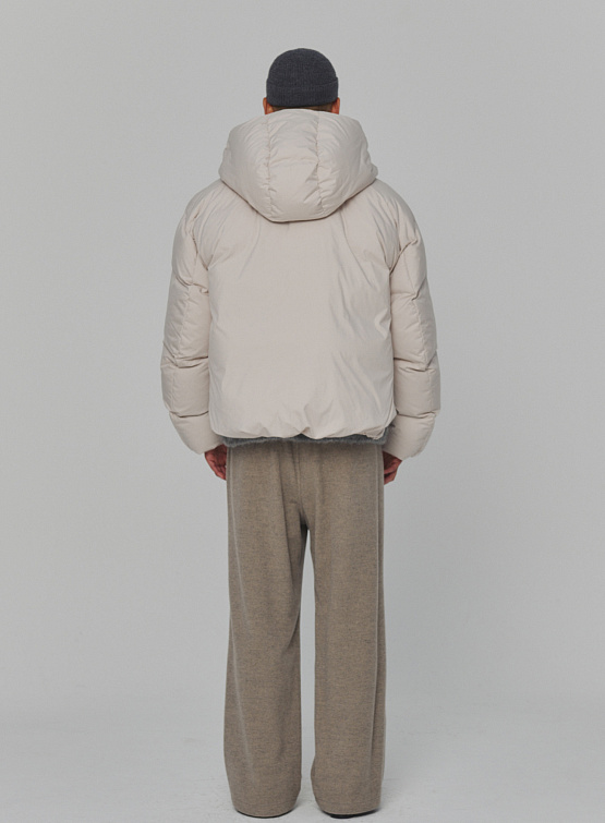 Пуховик AMOMENTO Hooded Down Puffer Ecru