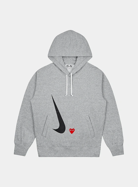 Худи Comme des Garçons PLAY CDG x Nike Grey