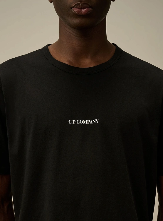 Футболка C.P. Company 24/1 Jersey Logo Black
