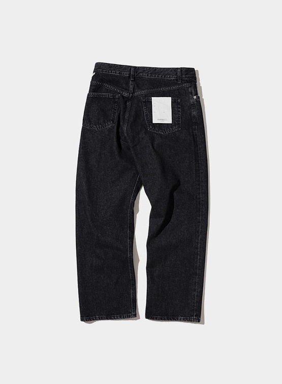 Джинсы Uniform Bridge Pin Tuck Wide Denim Black Washed