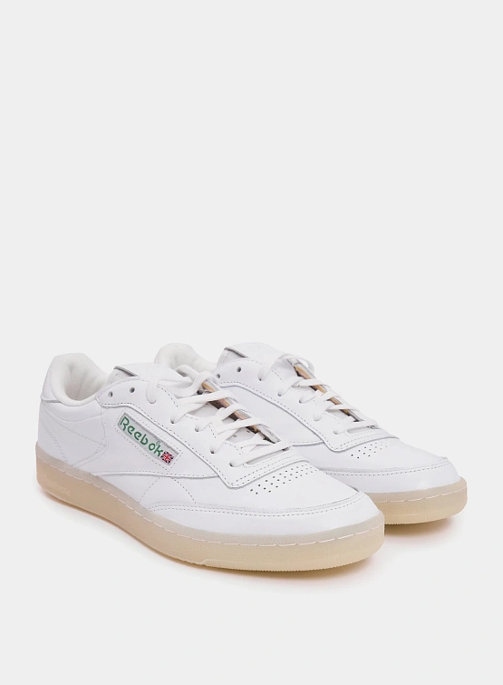 Кеды Reebok Club C Vintage 85 White/Glen Green/Vector Red