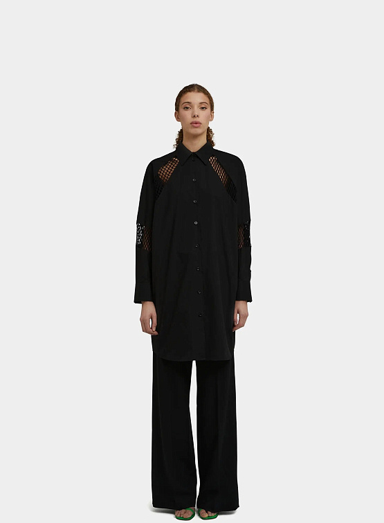 Женское платье MSGM Poplin Tailored Dress Black