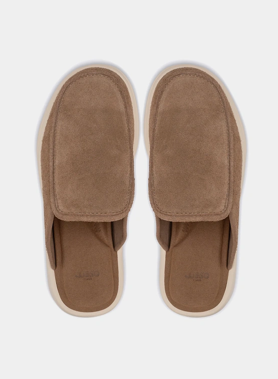 Сабо LUSSO CLOUD Esto Hairy Suede - Chestnut / Shortbread