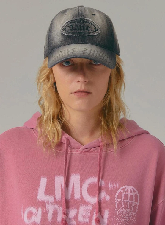 Кепка LMC Washed Denim Gothic Oval 6 Panel White