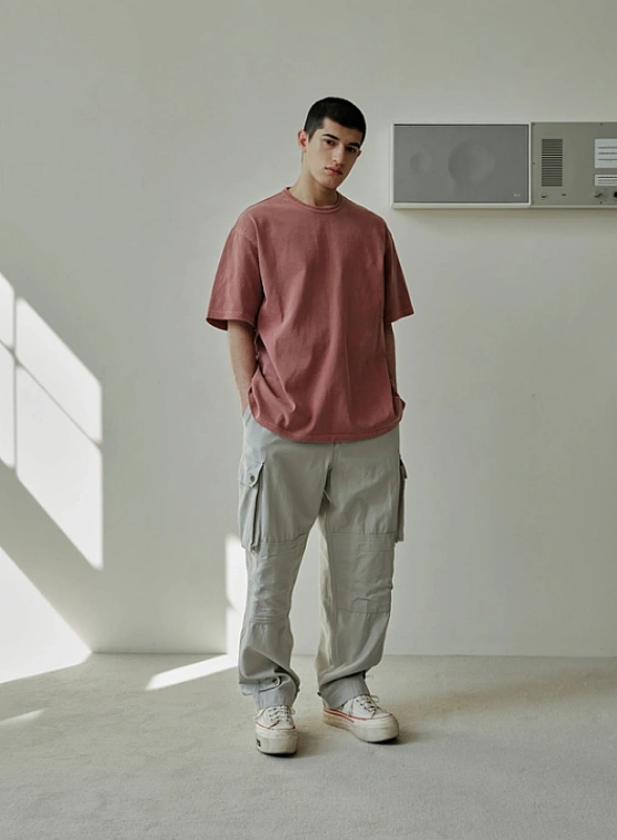 Футболка FrizmWORKS Og Pigment Dyeing Half Tee Pink