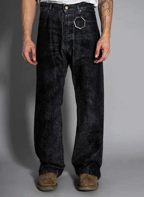 Джинсы ALCHEMIST Crystal Studio Flocked Black