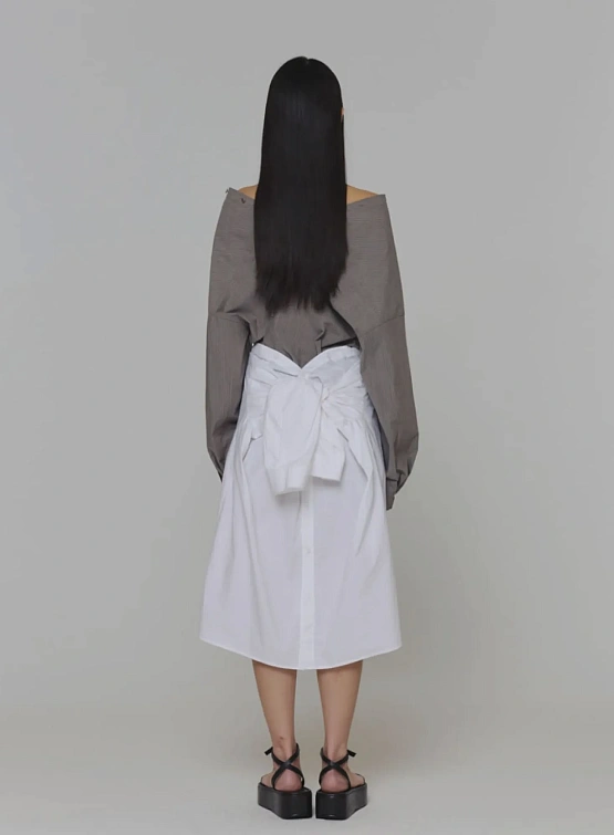 Женское платье-рубашка AMOMENTO Cotton Shirts Dress