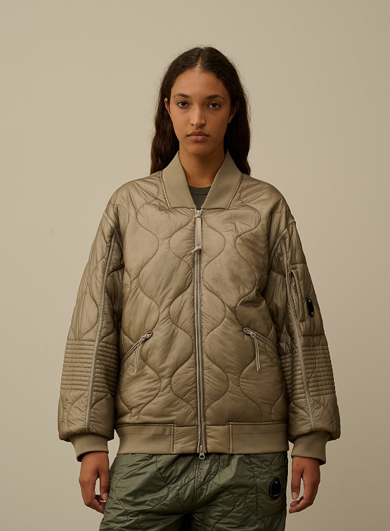 Стеганая куртка C.P. Company Liner Padded Bomber Vintage Khaki