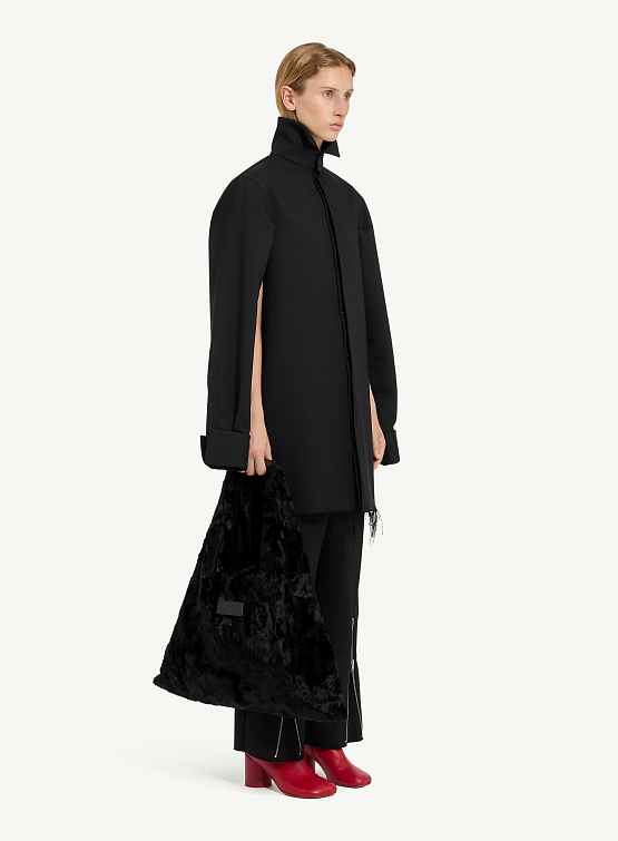 Женский Овершот MM6 Maison Margiela Twill Shirt Black