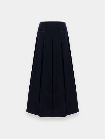 Женская юбка UNDERCOVER Cotton Gabber Pleated Skirt Navy