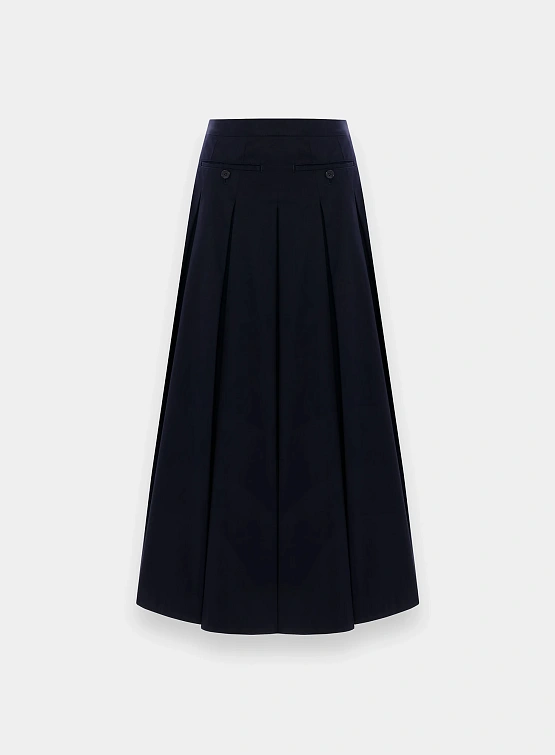 Женская юбка UNDERCOVER Cotton Gabber Pleated Skirt Navy