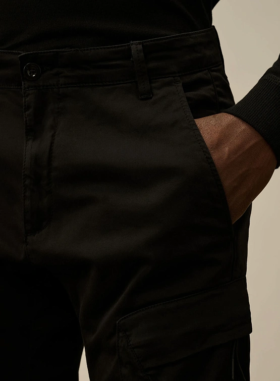 Брюки C.P. Company Stretch Sateen Ergonomic Cargo Black