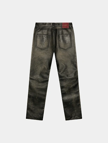 Кожаные брюки 424 Leather Rub Off Pant Black