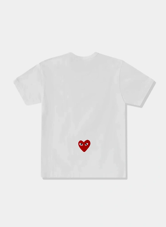 Футболка Comme des Garçons PLAY x NIKE White