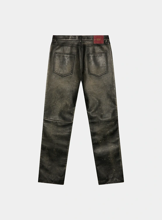 Кожаные брюки 424 Leather Rub Off Pant Black