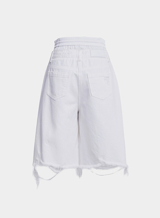 Женские шорты JUUN.J Double Waisted Denim Shorts White