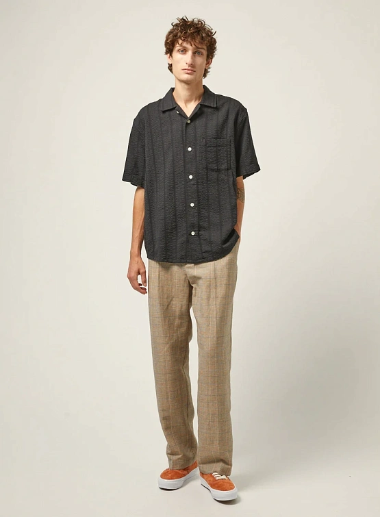 Рубашка Corridor Striped Seersucker SS Black