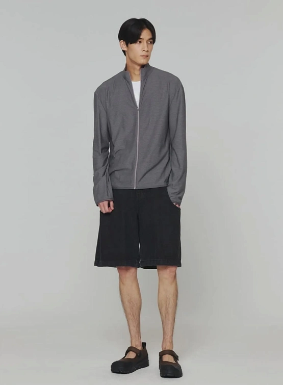 Шорты AMOMENTO Cut-Out Pocket Denim Black