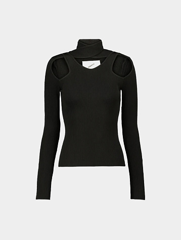 Женский лонгслив Coperni Cut-Out Knit Jumper Black