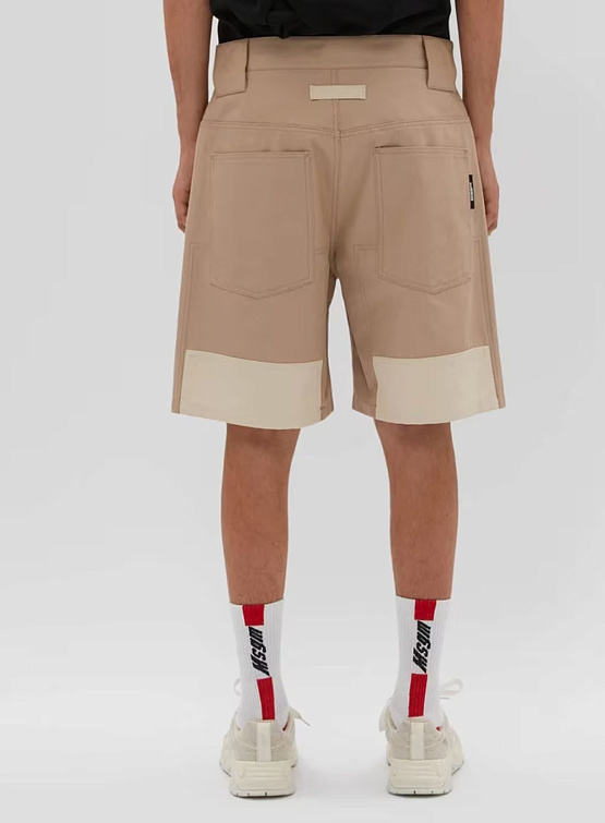 Шорты MSGM Cotton Gabardine Gesso