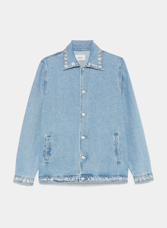Женская Джинсовая Куртка Coperni Studded Jacket Blue
