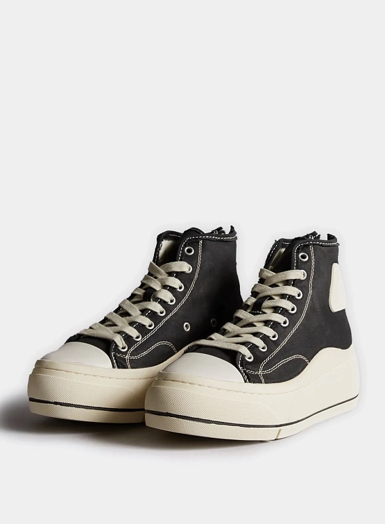 Женские Кеды R13 High Top Black Canvas