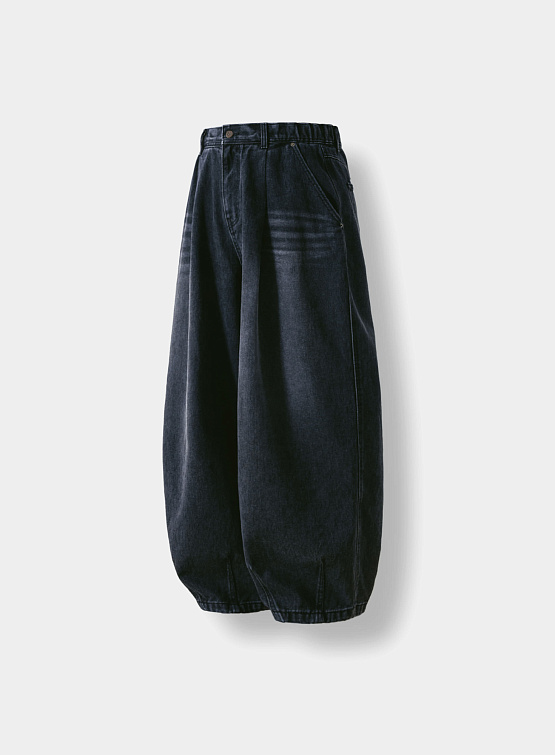 Джинсы ANGLAN Tin Denim Washing Balloon Pants Black Denim