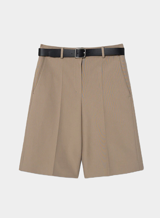 Женские шорты JUUN.J Cotton Belted Shorts Beige
