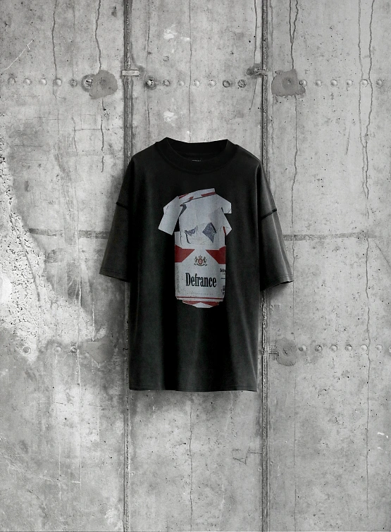 Футболка ARNODEFRANCE 'Antisocial Flavor Red' Washed Black