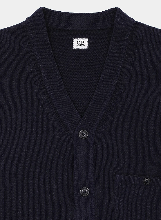 Кардиган C.P. Company Cotton Chenille Buttoned Nightshade